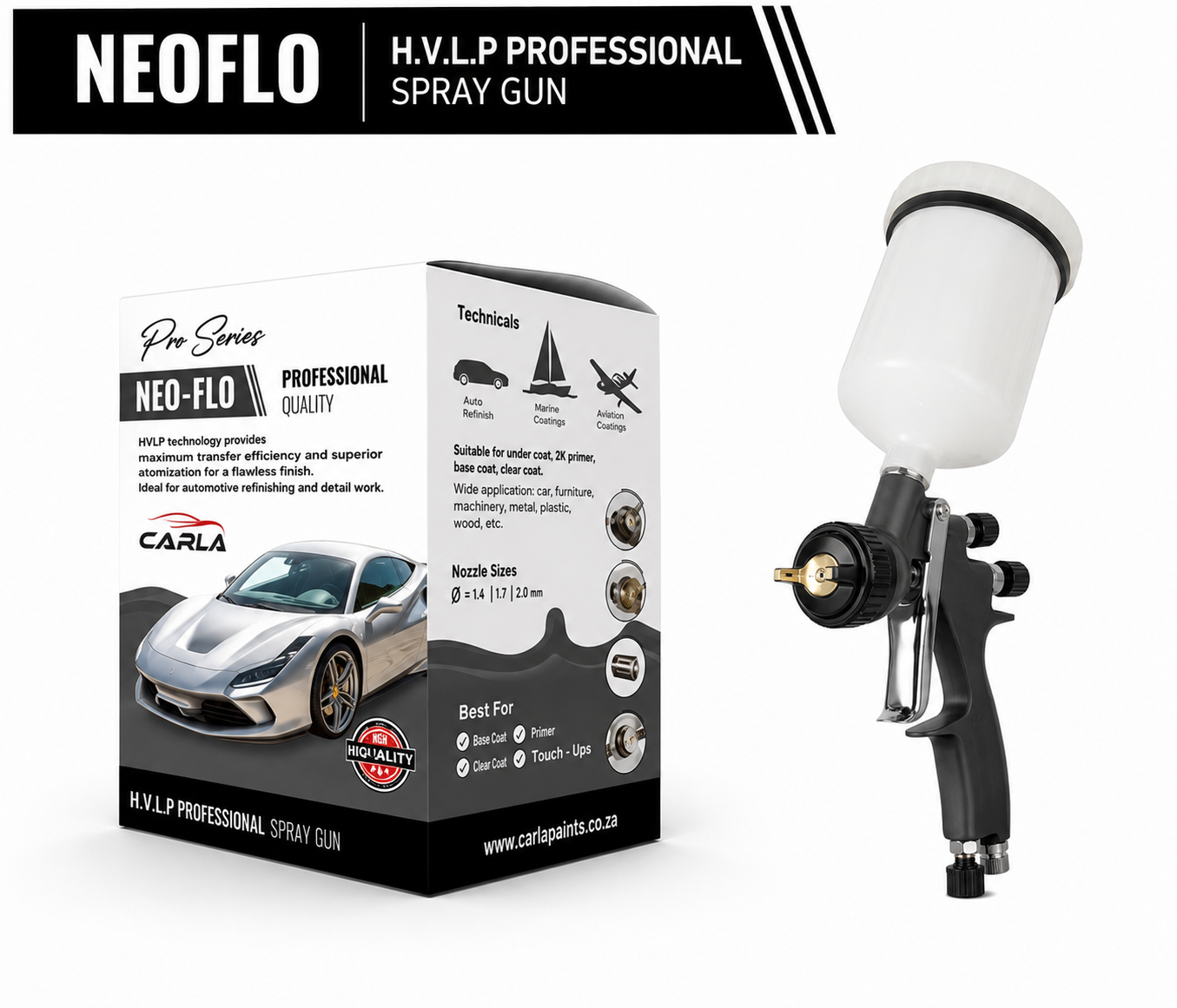 Carla Neoflo 1.3mm H.V.L.P spray gun