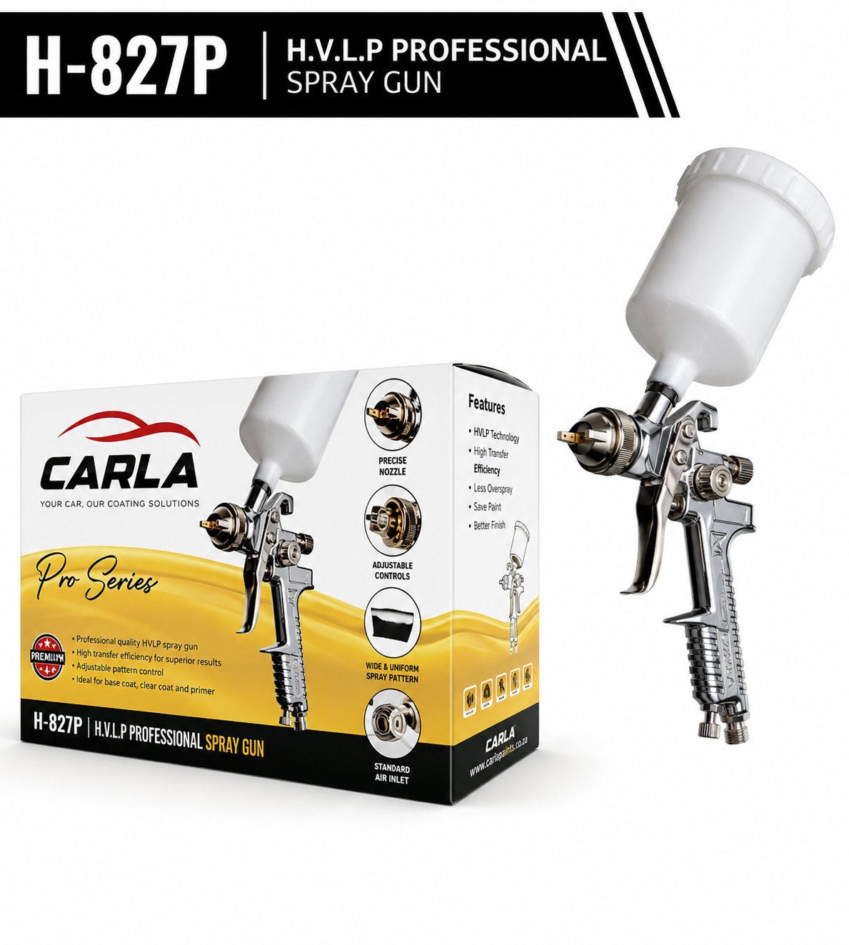 Carla H-827P 1.4mm H.V.L.P spray gun